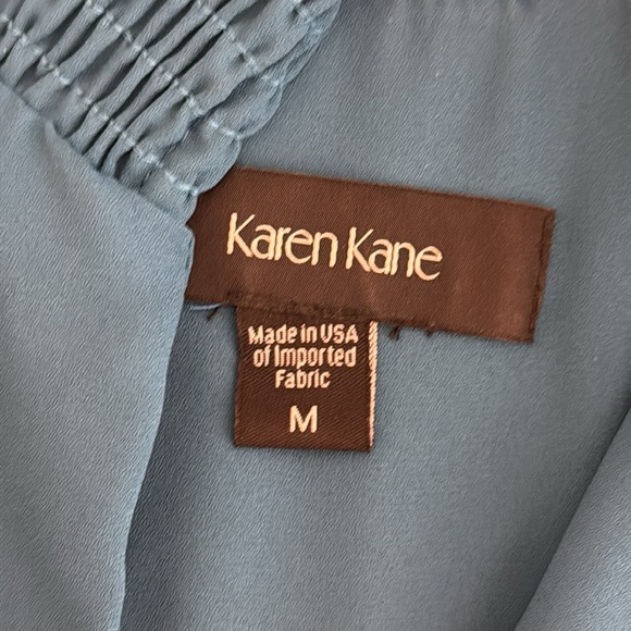 Karen Kane Teal Blue Blouse - Picture 8 of 9